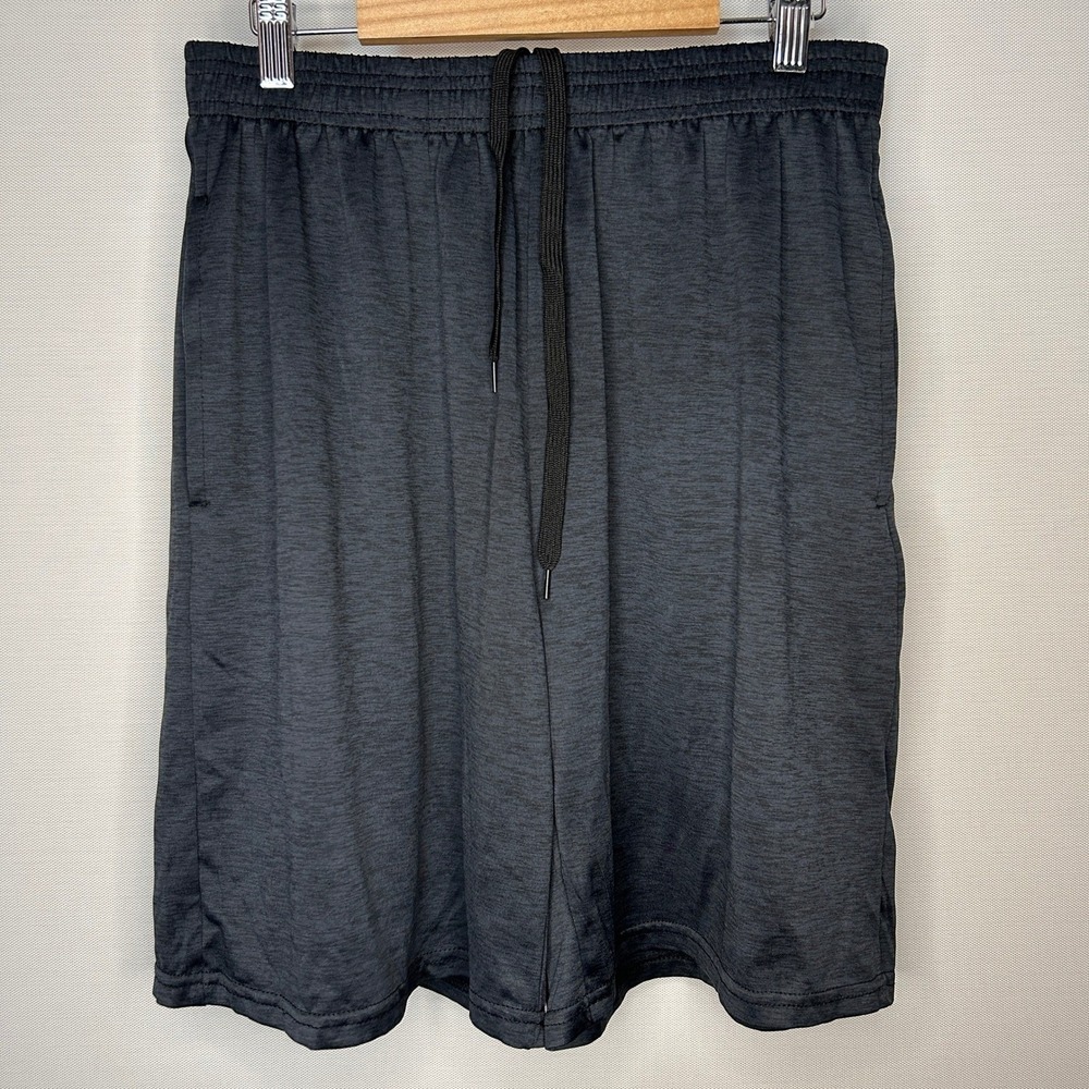 Real Essentials Space Dye Athletic Shorts Charcoal Gray M Basketball Stretch Gym